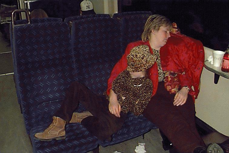 Zoe and Aunty Rachel on her way home.