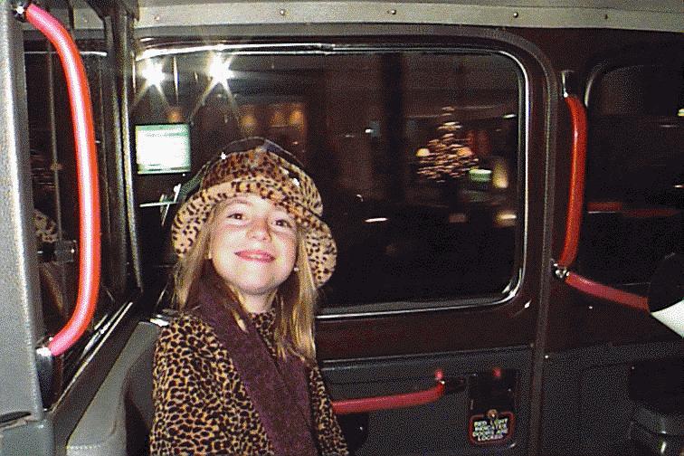 Zoe on her way home in TAXI.